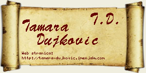 Tamara Dujković vizit kartica